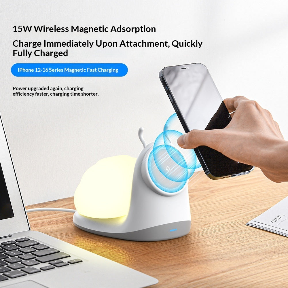Snail Night Light Magnetic Wireless Charger